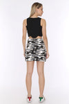 White Camouflage High Waisted Combat Pockets Must Have Mini Skirt