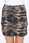 Dark Camouflage High Waisted Combat Pockets Must Have Mini Skirt
